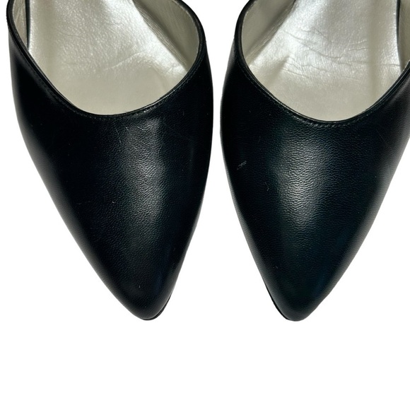 Pepe Jimenez Black Leather Ankle Strap Heels Sz 8.5 - Picture 8 of 13